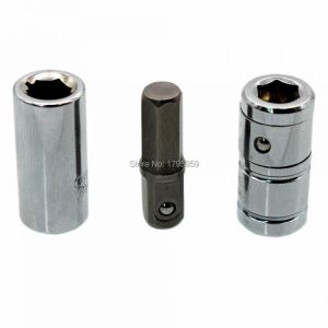 1/4" Square Drive to 1/4" Hex Shank Socket Bits Converter Quick Release Screwdriver Holder Impact Socket Conversion Adap