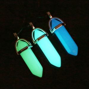 2020 Hot Sale Geometrical Shape Natural Crystal Glowing Pendant Necklace Charm for Men Women Luminous Pendant Party Jewelry