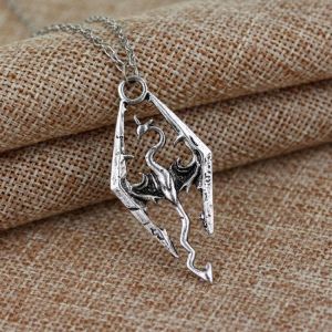 Men Necklace Hot Game TES Jewelry The Elder Scrolls V Skyrim Neck Lace accessories For Gift Necklace Chain Collier