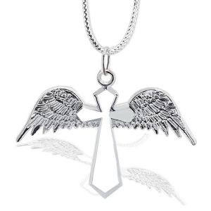 QianBei 2020 Fashion Peace Angel Charms Pendant Necklace Plastic Ropes Animal Jewelry Accessories for Women Men Gift