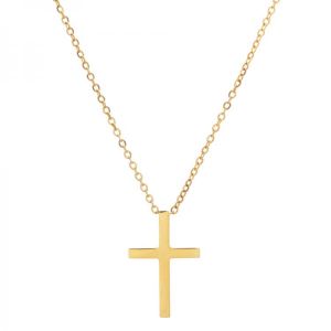 ZMZY New Christian Jewelry Handmade Thin Stainless Steel Cross Pendant Necklaces For Women Catholic Crucifix Collar Choker