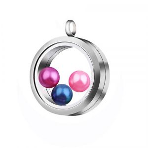 5Pcs  316L Stainless Steel Glass Picture Twist Living Memory Floating Locket Pendant Women Men Party Gift Necklaces Jewelry