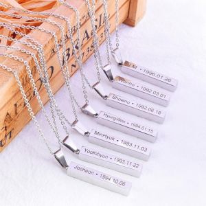 KPOP Monsta X Necklace IM JOOHEON WONHO HYUNGWON MINHYUK  YOOKIHYUN SHOWNU Name Celebrity Inspired Aid Necklace Men Women New