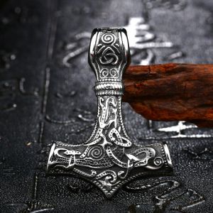 Viking Amulet Odin Men Necklace Thor Hammer Top Quality Pendant Chain  Jewelry Fot Gifts