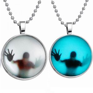 Glow In The Dark Jewelry Luminous Necklace Halloween Gifts Bat Spider Necklaces For Women Punk Male Female Necklace