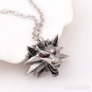 Wizard 3 Wild Hunt Game Pendant Necklace Punk Jewelry Geralt Cosplay Metal Chain Men Medallion Necklaces Women Gifts