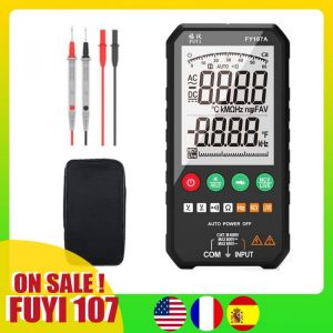 FUYI Digital Multimeter High Precise 6000 Counts LCD Screen Acrylic Screen True RMS Capacitance Ohm AC DC DC Multimetro Tester