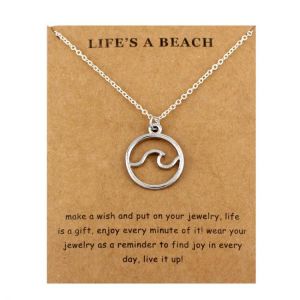 Beach Jewelry Sand Dollar Fish Scale Seahorse Octopus Sea Turtles Starfish Seashells Whale Mermaids Wave Necklaces for Women