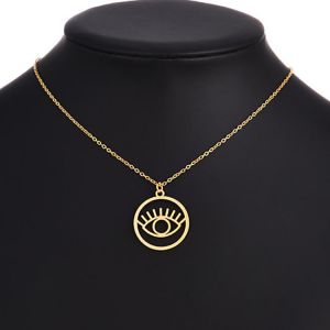 ZHINI New DIY Design Geometric Circular Hollow Pendant Necklaces for Women Gothic Statement Necklace Jewelry 2021 collares