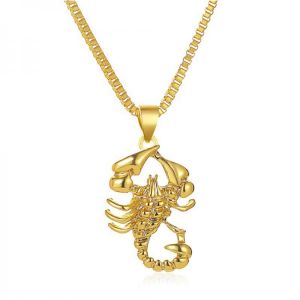 Modyle 2020 Western Hot Sale Hip-hop Pendant Necklace Creative Gold Scorpion Pendant Necklace Men Women Jewelry