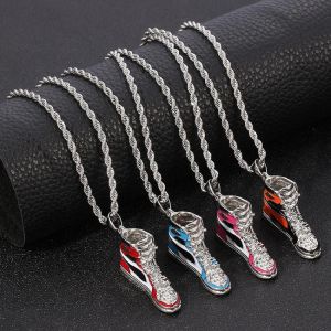 1Pc Necklace Mini Hip-hop Sneaker Pendant Necklace Cool Collar Fashion Male Street Style Rapper Cute Necklace Christmas Gift