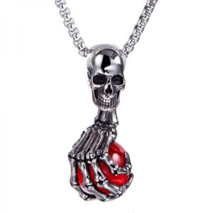 Classic Retro Skull Ghost Claw Pendant Male Domineering Rock Ghost Necklace Personality Fashion Male Accessories