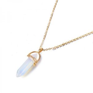 New Hexagonal Column Quartz Necklaces Pendants Fashion Elegant Golden Particular year Necklaces For Women Jewelry
