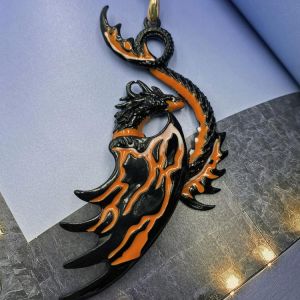 Drop Shipping Cool Evil Dragon Pendant Necklace Men Women High Quality Metal Dragon Necklace  Leather Chain Gothic Jewelry Gifts