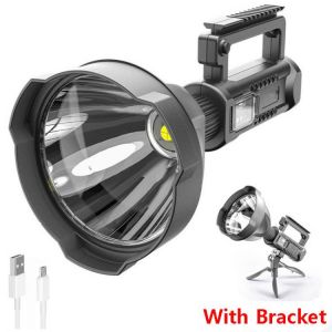 Super Bright Searchlight Tactical LED Flashlights Handheld Rechargeable LED Spotlight Torch Light Waterproof Work Light Outdoor