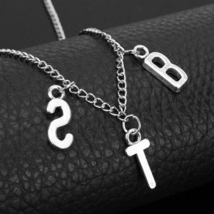 Shuangshuo Letter Pendant Necklace KPOP Bangtan Boys Jin SUGA j-hope Jimin Choker Necklaces Women Men Accessories Best Firends