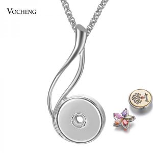 2019 Vocheng Snap Jewelry Ginger Snaps Water Drop Pendant Necklace fit 18/20mm Snap Button Charms Jewelry Gift NN-736