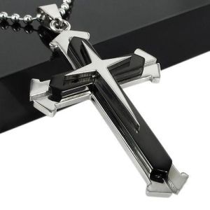 Alloy Men Necklace Cross Pendant Stainless Steel Chain Necklace Jewelry Charm Choker Punk Jewelry christmas gift Dropshipping