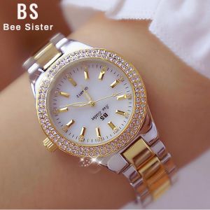 2021 Ladies Wrist Watches Dress Gold Watch Women Crystal Diamond Watches Stainless Steel Silver Clock Women Montre Femme 2020