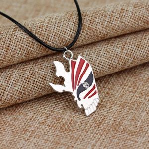 Fashion Anime Male Necklace /Manga Bleach Kurosaki Ichigo Broken Mask Pendants Metal Choker neck Jewelry For Women 2021