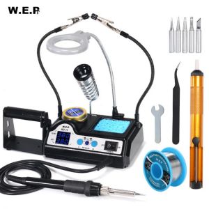 WEP 927 Clips Tin Soldering Iron with Optional Magnifier Lamp Digital Display Electric Soldering iron Kit Set Soldering Station