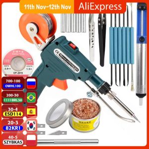 110V/220V 60W US/EU Plug Hand-held Internal Heating Soldering Iron Automatically Send Tin Gun Soldering Welding Repair Tool