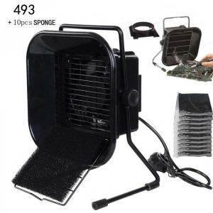 Free shipping 220V/110V EU/US Plug 30W 493 Solder Smoke Absorber ESD Fume Extractor with 10 free Activated Carbon Filter Sponge