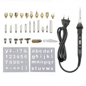 Wood Burning Carving Pyrography Pen Kit 60W 80W Adjustable Temperature Soldering Iron Welding Wood Embossing Burning Repair Set