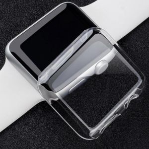 Clear Cover Case for Apple Watch 40 44MM Silicone Slim Screen Protector for iWatch Series 7 6 5 4 3 SE 38 40 41 42 44 45MM Case