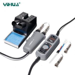YIHUA 110/220 EU/US 938D Tweezers Mini Soldering iron Station Portable Hot Tweezer for BGA SMD repairing Tweezer iron station