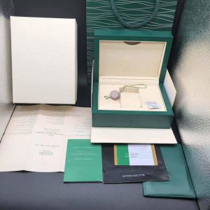 Rolexables Luxury Watch Mens Watch Box Original Lnner Outer Womans Watches Boxes Men Wristwatch Green Box Booklet Card 116610