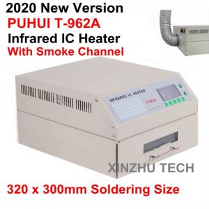 2021 New Version T-962A Infrared IC Heater with Smoke Channel Desktop Reflow Solder BGA SMD SMT Rework Station Reflow Wave Oven