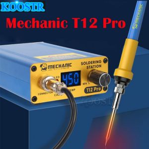 Mechanic T12 Pro Intelligent Anti-Static Digital Temperature Controller Soldering Station Electric Soldering Iron Quick Heating