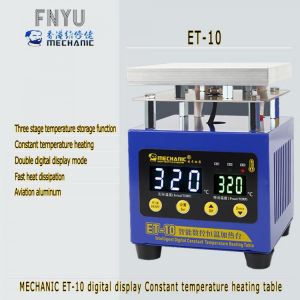 Heating Table MECHANIC ET-10 Intelligent Constant Temperature Double Digital Display For Repairing LED Lamp Of Mobile Phone PCB