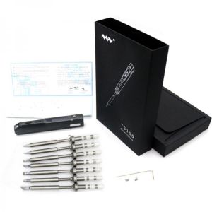 Mini Portable TS100 OLED Programmable Electric Soldering Iron station STM32 Digital display Rapid Warming TSTips InterfaceDC5525