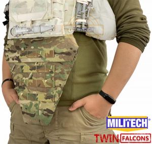 MILITECH TWINFALCONS TW 500D Delustered Cordura Tactical Groin Protection MV Lower Abdomen Platform Pouch Molle Sub Groin Bag