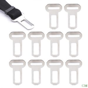 10pcs Pet Dog Cat Car Seat Belt Safety Attachment Buckle Vehicle Seatbelt Harness Buckle Metal Pet Seat Belt Buckle 26mm
