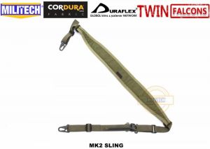 MILITECH TWINFALCONS TW 500D Cordura Tactical Hunting Two 2 Points Slingster Padded Modular Weapon Sling Adjust Rifle Gun Strap