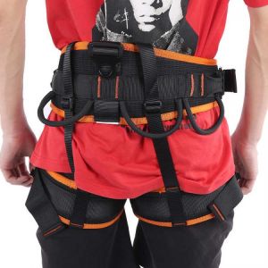 Outdoor Anti Fall Half Body Safety Belt Rescue Climbing Cave Mountaineering Waist Support Aerial Work Protection Harness