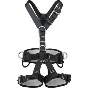 Safety Harness Full Body Fall Protection Construction Harness, Back/Side D-Rings, Polyester Protective Harness for Rock Climbing