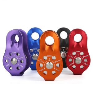 20kN Heavy Duty Single Swivel Rope Pulley Fixed Tree Rock Climbing Single Pulley Rappelling Arborist Rescue Safety Gear