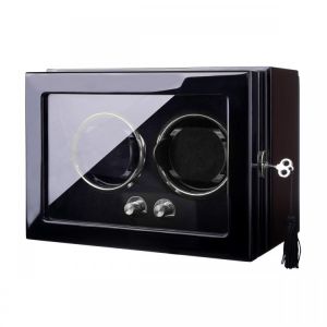 Watch Winder for 2 Automatic Watches with Mabuchi Motor and Dual Power Supply