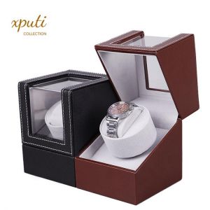 New Upgrade PU Watch Winder Motor Shaker Watch Winder Holder Automatic Mechanical Watch Winding Box 1-0