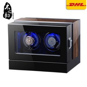 Automatic Wooden Watch Winder Box Accessories Display Mechanical Single Rotating watch uhrenbeweger for men watch
