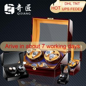 [Newly Upgraded]Automatic watch Winder Watch box  Motor Auto Self Winding Wooden Cabinet Lacquer Rotate Watches Holder2/2+3/4+6