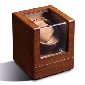 1+0 Single High Quality Wood Automatic Mechanical Watch Winder Box Winding Rotator Case Cabinet Battery Remontoir Watchwinder