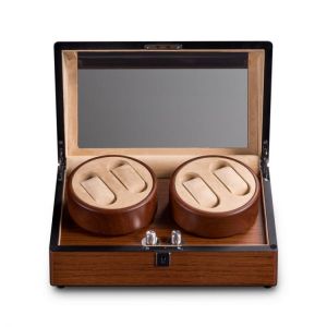 High Quality 4+0 Wood Automatic Mechanical Watch Winder Box Winding Rotator Case Cabinet Battery Remontoir Watchwinder