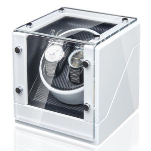 5 Modes Double Watch Winder Box for All Automatic Mechanical Watches with Quiet Mabuchi Motor White Color AAA Quality