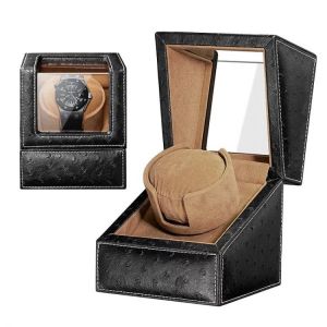High Quality 1 Slots Watch Winder Storage Single Wood Mechanical Watches Box Holder Case Lacquer Rotate Cabinet