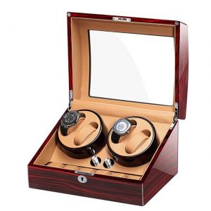 4+6 Automatic Watch Winder Box Collection Display Silent Motor US/UK/AU/EU Plug Wristwatch Storage Box Luxury Remontoir Montre